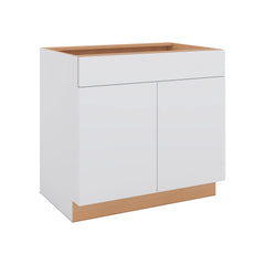 Modernform Cabinet Matte White 36" W X 34 1/2" H X 24" D Double Door Base Cabinet