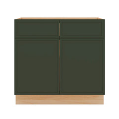 Modernform Cabinet Slim Sage Green 36" W X 34 1/2" H X 24" D Double Door Base Cabinet
