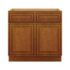 J&K Mocha Glazed K10 Double Door Standard Base Cabinet - 36" W