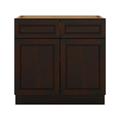 J&K Espresso K8 Double Door Standard Base Cabinet - 36" W