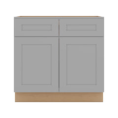 J&K Castle Grey S5 Double Door Standard Base Cabinet - 36" W