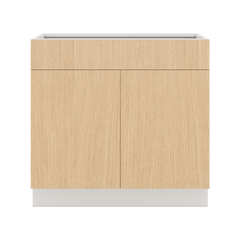 Modernform Cabinet Natural Oak 36" W X 34 1/2" H X 24" D Double Door Base Cabinet