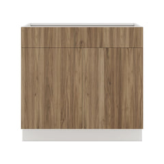 Modernform Cabinet Walnut 36" W X 34 1/2" H X 24" D Double Door Base Cabinet