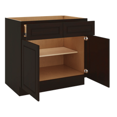 J&K Espresso K8 Double Door Standard Base Cabinet - 36" W