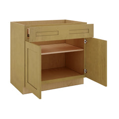 Modernform Cabinet Natural Shaker 36" W X 34 1/2" H X 24" D Double Door Base Cabinet