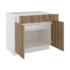 Modernform Cabinet Walnut 36" W X 34 1/2" H X 24" D Double Door Base Cabinet