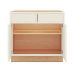 Modernform Cabinet Slim Dove White 36" W X 34 1/2" H X 24" D Double Door Base Cabinet