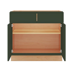 Modernform Cabinet Slim Sage Green 36" W X 34 1/2" H X 24" D Double Door Base Cabinet