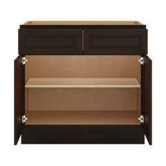 J&K Espresso K8 Double Door Standard Base Cabinet - 36" W
