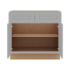 J&K Castle Grey S5 Double Door Standard Base Cabinet - 36" W