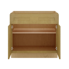 Modernform Cabinet Natural Shaker 36" W X 34 1/2" H X 24" D Double Door Base Cabinet