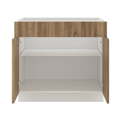 Modernform Cabinet Walnut 36" W X 34 1/2" H X 24" D Double Door Base Cabinet