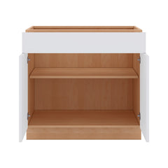 Modernform Cabinet Matte White 36" W X 34 1/2" H X 24" D Double Door Base Cabinet