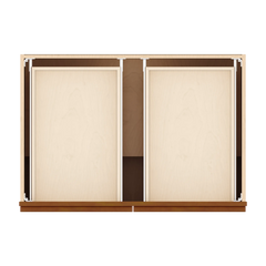 J&K Mocha Glazed K10 Double Door Standard Base Cabinet - 36" W