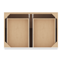 CNC Luxor White 36" W 2 Drawer Double Door Base Cabinet