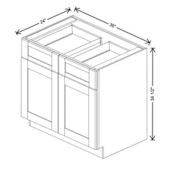 Fabuwood Allure Fusion Timber 36" W X 34 1/2" H X 24" D Double Door Base Cabinet