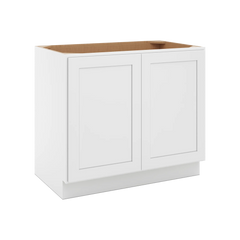 CNC Luxor 5-Piece White 39" W Full Height Double Door Base Cabinet W/ 2 Pullout Shelf