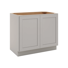 CNC Luxor 5-Piece Misty Grey 39" W Full Height Double Door Base Cabinet