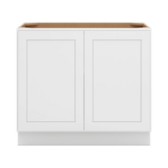 CNC Luxor White 39" W Full Height Double Door Base Cabinet