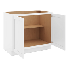 CNC Luxor White 39" W Full Height Double Door Base Cabinet