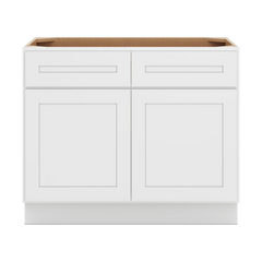 CNC Luxor 5-Piece White 39" W X 32 1/2" H Double Door 2 Drawer Base Cabinet