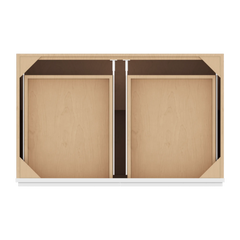 CNC Luxor White 39" W 2 Drawer Double Door Base Cabinet W/ 1 Pullout Shelf