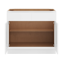 CNC Luxor White 39" W 2 Drawer Double Door Base Cabinet