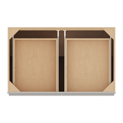 CNC Luxor 5-Piece Misty Grey 39" W 2 Drawer Double Door Base Cabinet
