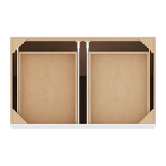 CNC Luxor 5-Piece White 39" W 2 Drawer Double Door Base Cabinet