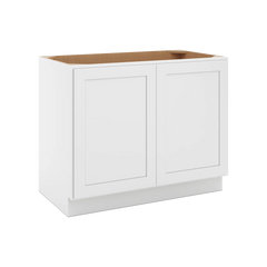 CNC Luxor White 42" W Full Height Double Door Base Cabinet W/ 1 Pullout Shelf