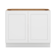 CNC Luxor White 42" W Full Height Double Door Base Cabinet W/ 1 Pullout Shelf