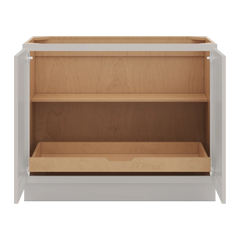 CNC Luxor Misty Grey 42" W Full Height Double Door Base Cabinet W/ 1 Pullout Shelf