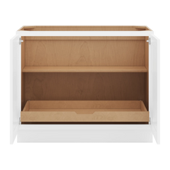 CNC Luxor 5-Piece White 42" W Full Height Double Door Base Cabinet W/ 1 Pullout Shelf
