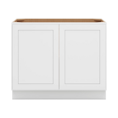 CNC Luxor 5-Piece White 42" W Full Height Double Door Base Cabinet W/ 2 Pullout Shelf