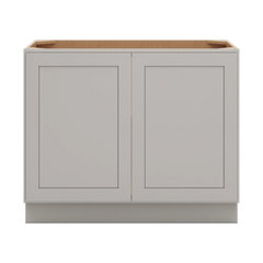 CNC Luxor 5-Piece Misty Grey 42" W Full Height Double Door Base Cabinet