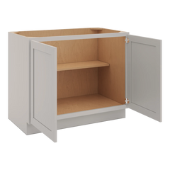 CNC Luxor 5-Piece Misty Grey 42" W Full Height Double Door Base Cabinet