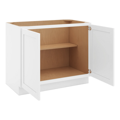 CNC Luxor 5-Piece White 42" W Full Height Double Door Base Cabinet
