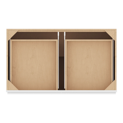CNC Luxor 5-Piece White 42" W 2 Drawer Double Door Base Cabinet W/ 1 Pullout Shelf