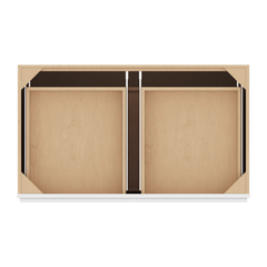 CNC Luxor 5-Piece White 42" W 2 Drawer Double Door Base Cabinet W/ 2 Pullout Shelf