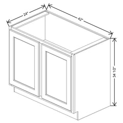 Fabuwood Quest Metro Java 42" W X 34 1/2" H X 24" D Full Height Double Doors