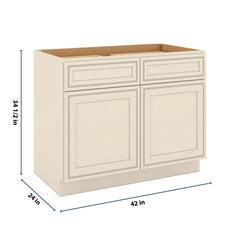 J&K Pearl Glazed H9 Double Door Standard Base Cab - 42" W