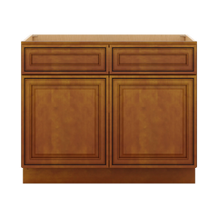 J&K Mocha Glazed K10 Double Door Standard Base Cab - 42" W