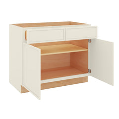 Modernform Cabinet Slim Dove White 42" W X 34 1/2" H X 24" D Double Door Base Cabinet
