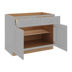 J&K Castle Grey S5 Double Door Standard Base Cab - 42" W