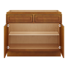 J&K Mocha Glazed K10 Double Door Standard Base Cab - 42" W