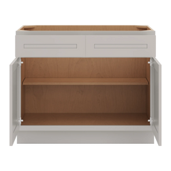 CNC Luxor 5-Piece Misty Grey 42" W 2 Drawer Double Door Base Cabinet