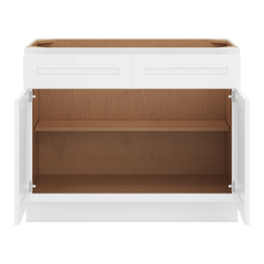 CNC Luxor 5-Piece White 42" W 2 Drawer Double Door Base Cabinet