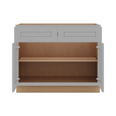 J&K Castle Grey S5 Double Door Standard Base Cab - 42" W