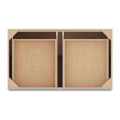 CNC Luxor 5-Piece Misty Grey 42" W 2 Drawer Double Door Base Cabinet