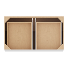 CNC Luxor 5-Piece White 42" W 2 Drawer Double Door Base Cabinet